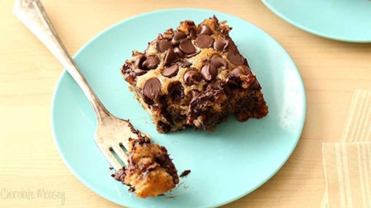 Banana Chocolate Chip Snack Cake (vegan, Eggless, Dairy Free).