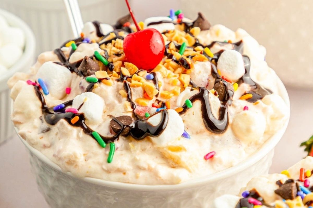Banana Split Fluff Salad