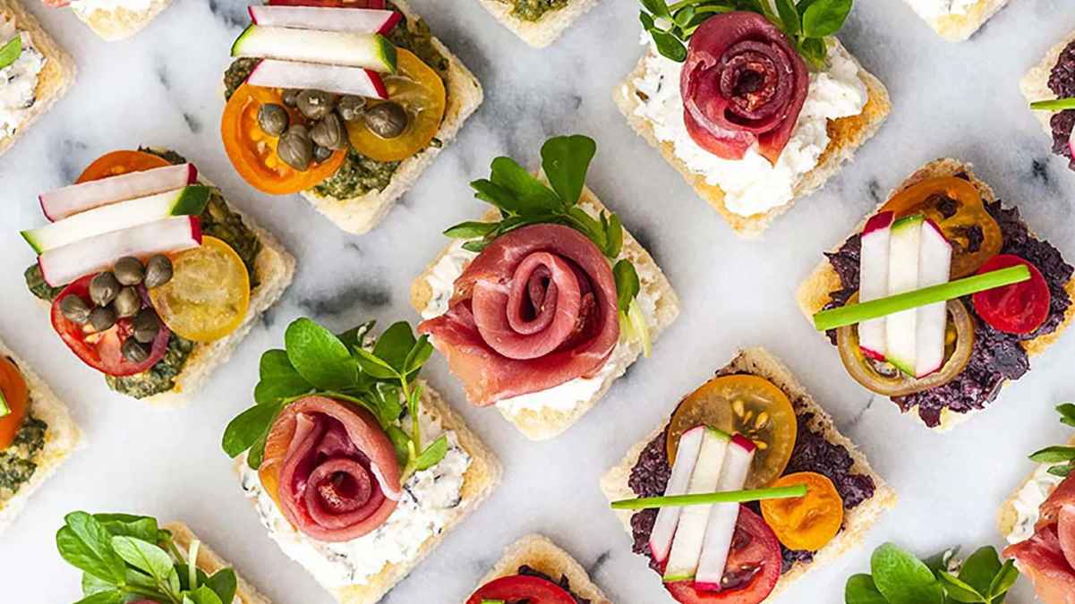 Beautiful Spring Canapés. 