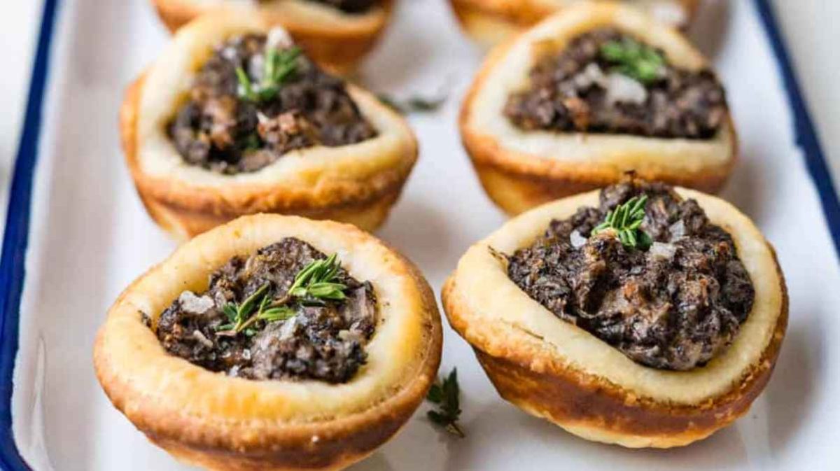Bite-Sized Mushroom Tart.