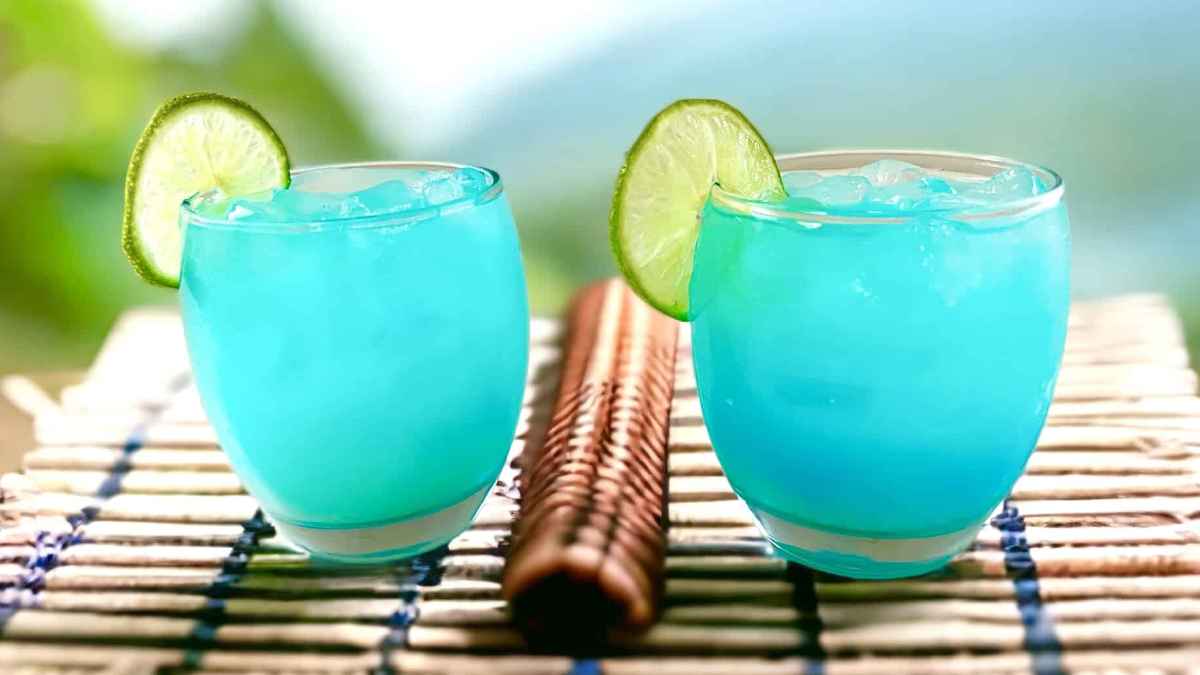 Blue Coconut Curacao Lime Margarita Recipe. 