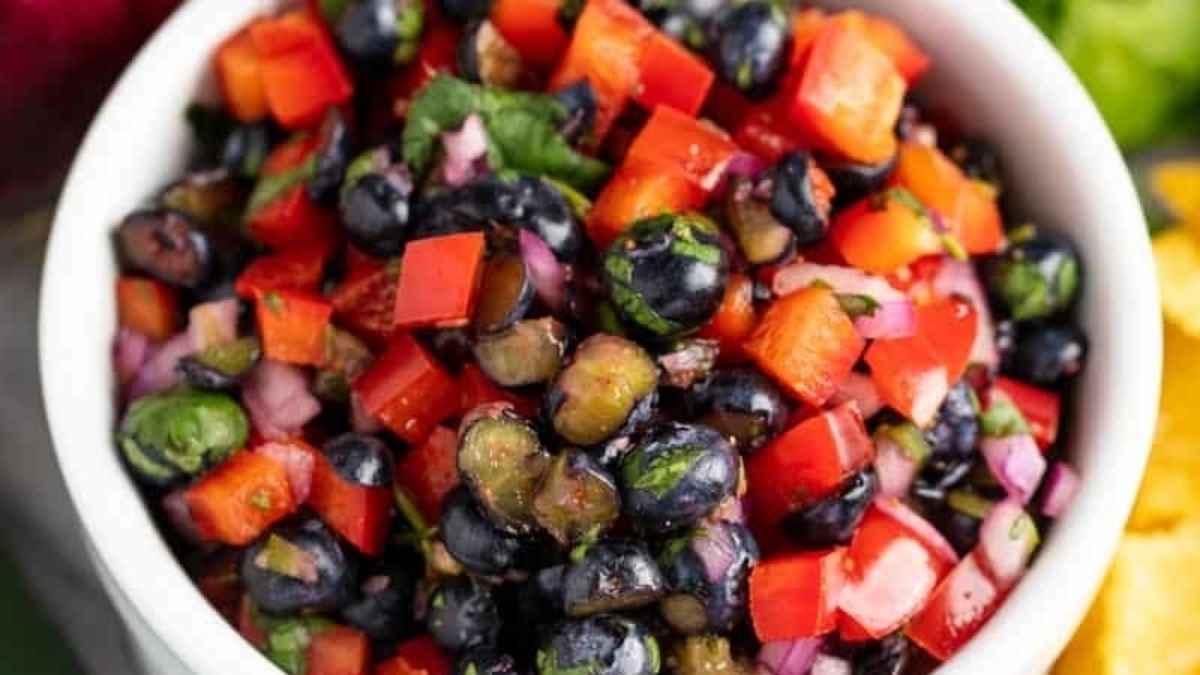 Blueberry Bell Pepper Salsa.
