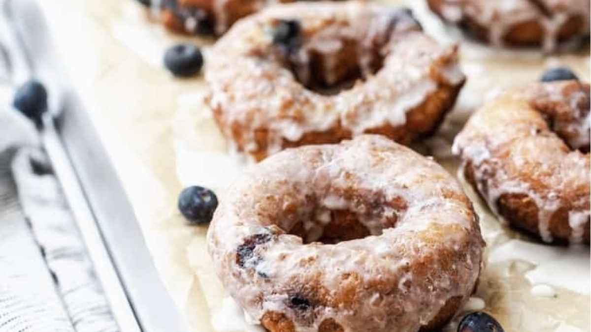 Blueberry Glazed Doughnuts.