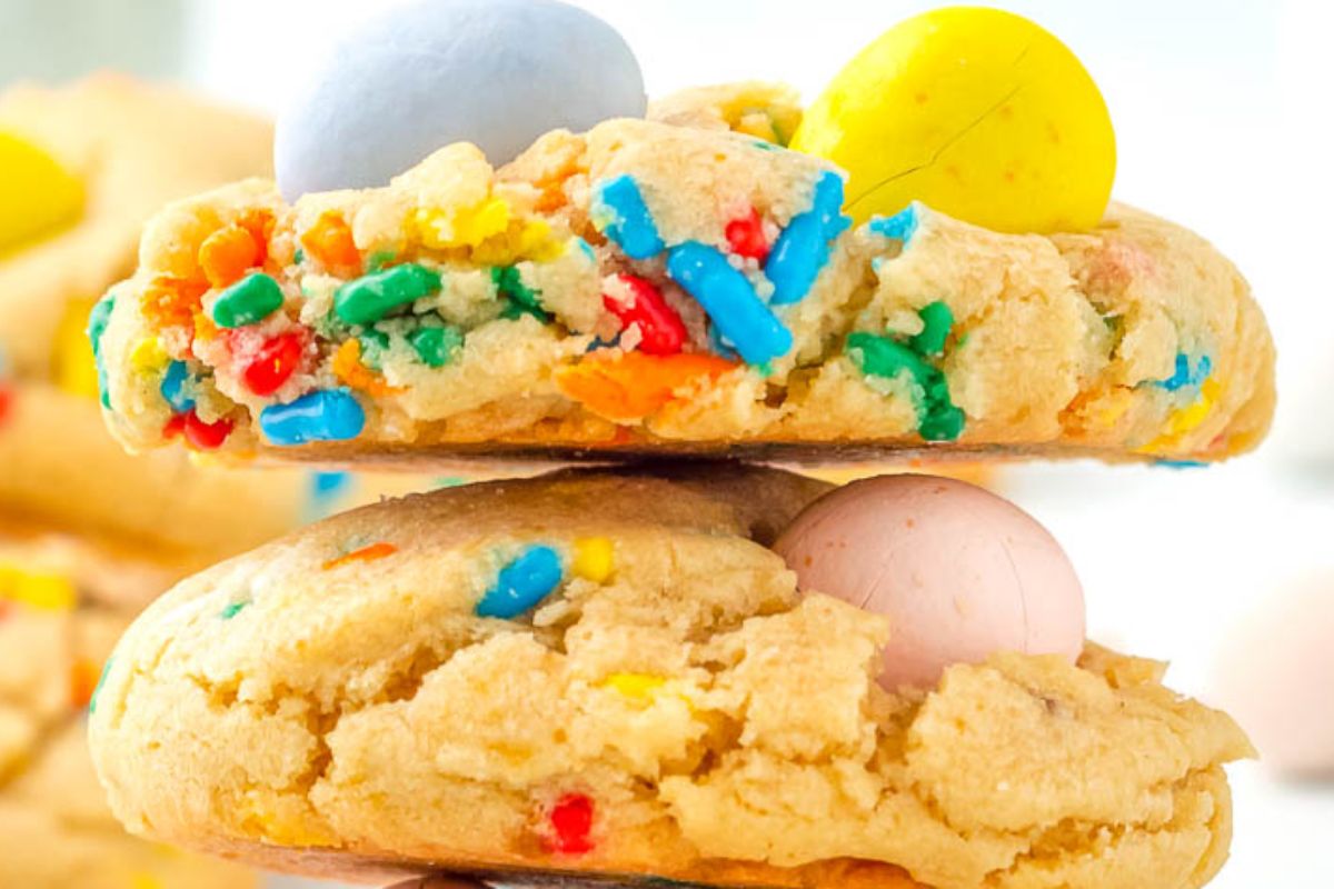 Cadbury Mini Egg Cookies Easter Cookies