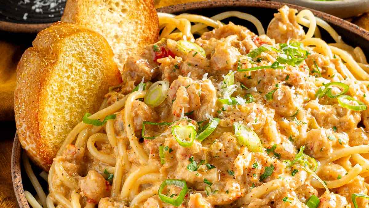 Cajun Crawfish Cream Sauce. 
