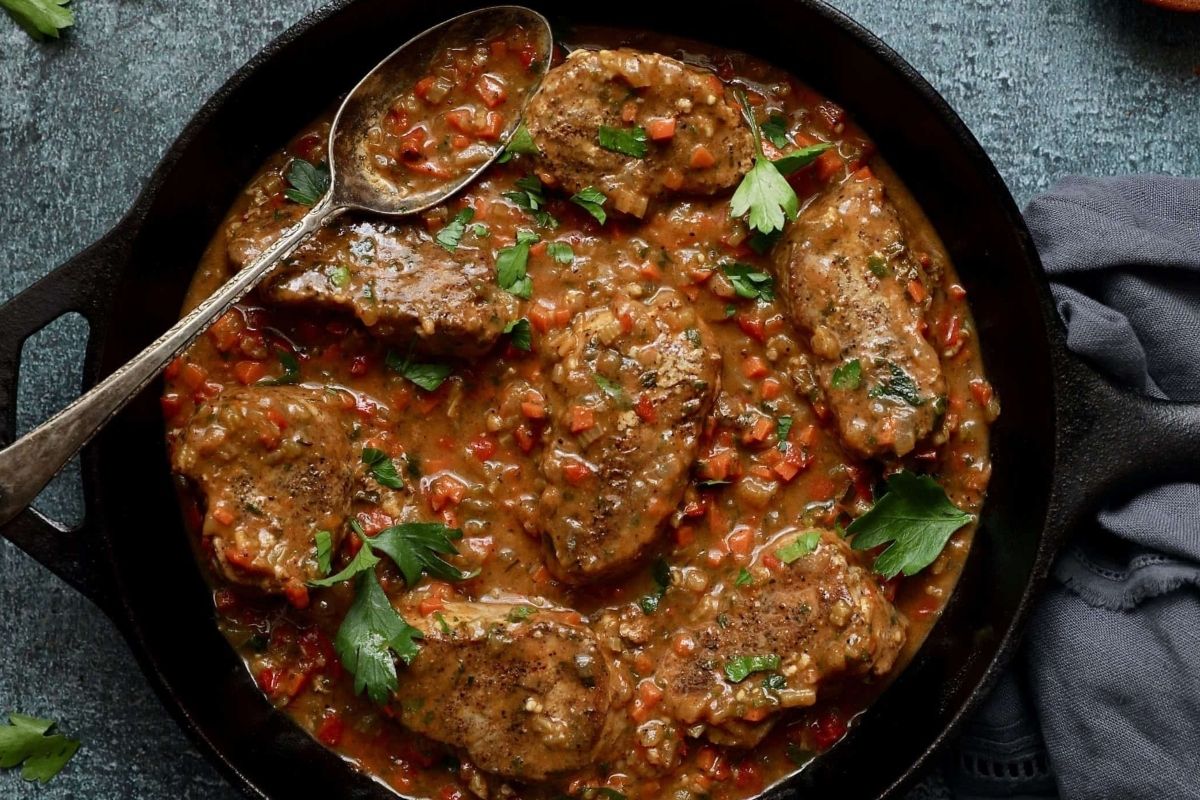 Cajun Smothered Pork Medallions