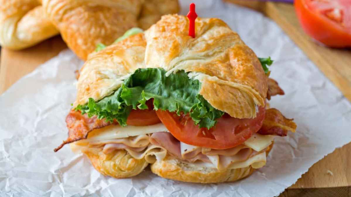 California Club Croissant Sandwich. 