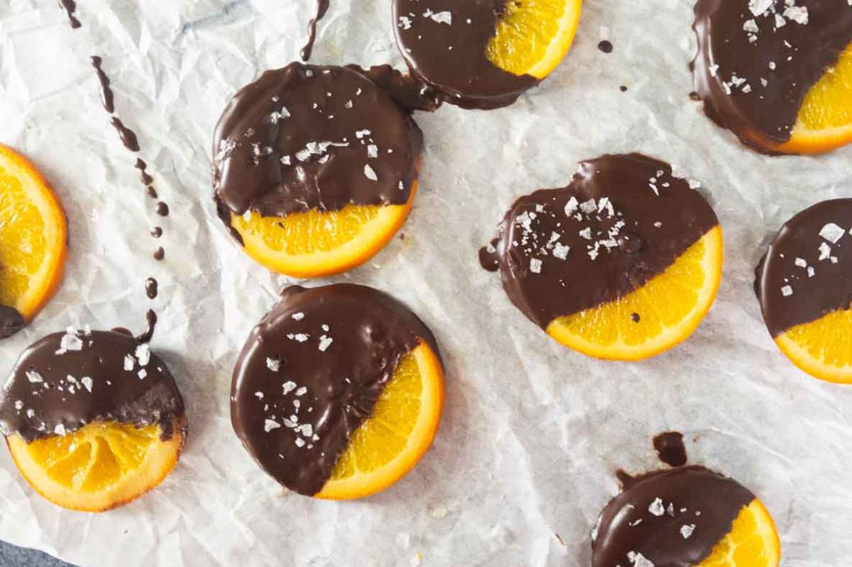 Candied Orange Slices With Dark Chocolate