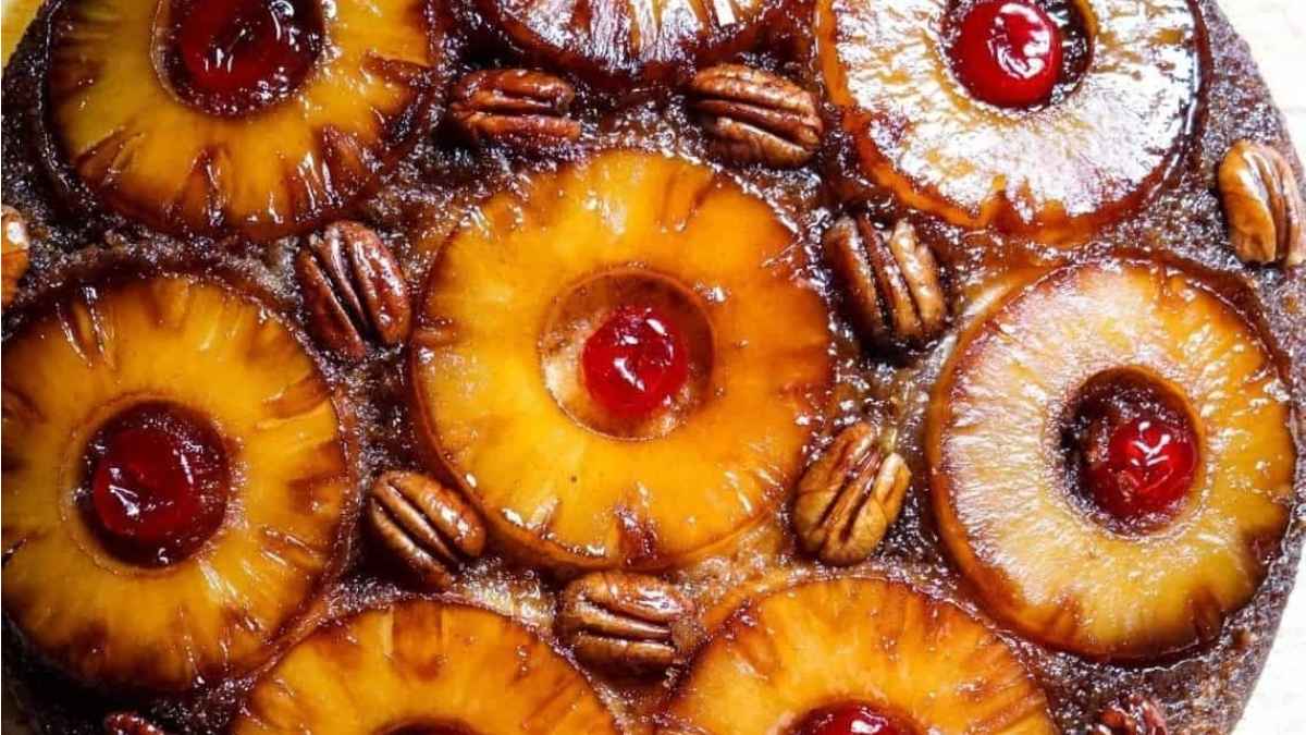 Cast Iron Pineapple Upside Down Cake.