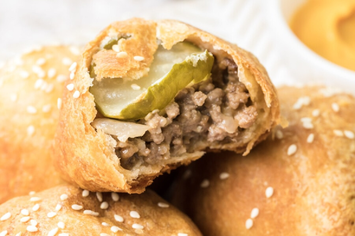 Cheeseburger Meatball Stuffed Crescent Rolls Pillsbury