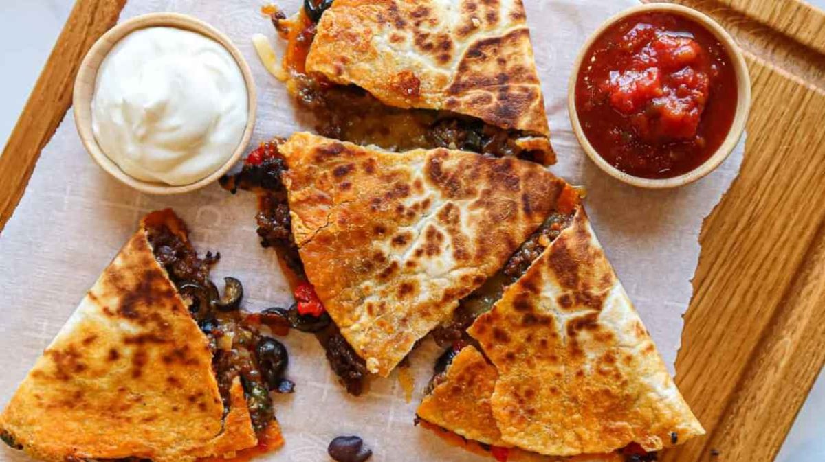 Cheesy Chorizo Quesadillas.