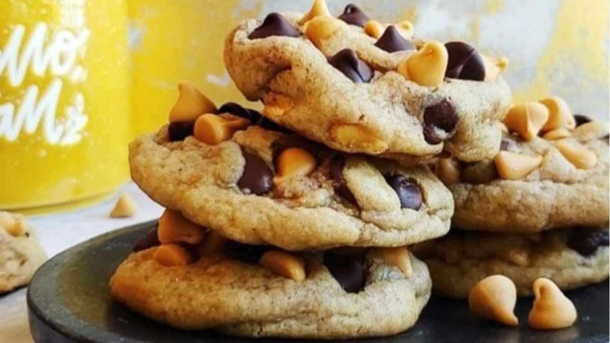 Chocolate Chip Butterscotch Cookies. 