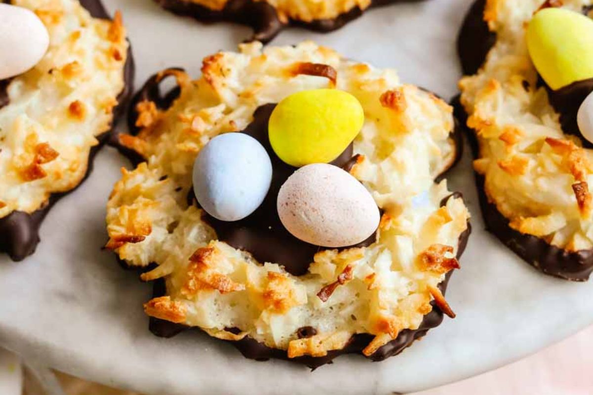 Chocolate Coconut Macaroon Nests