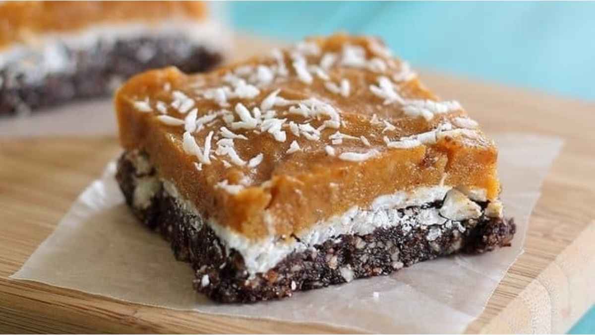 Chocolate Coconut Pumpkin Bars. 