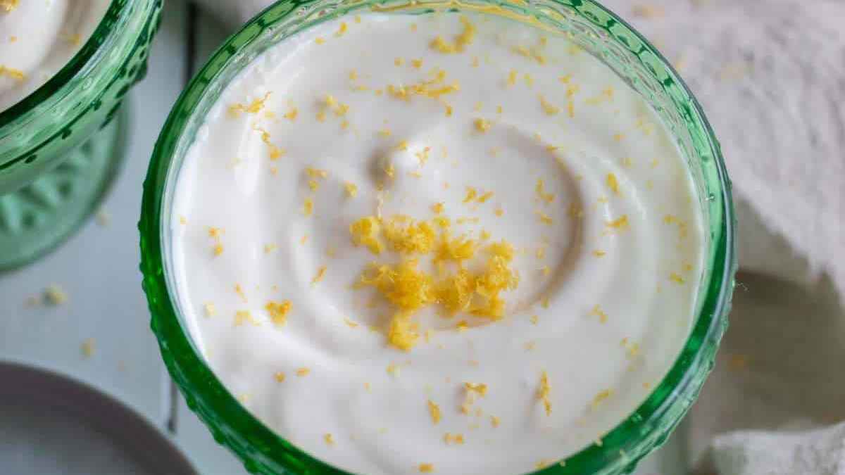 Cottage Cheese Lemon Mousse. 