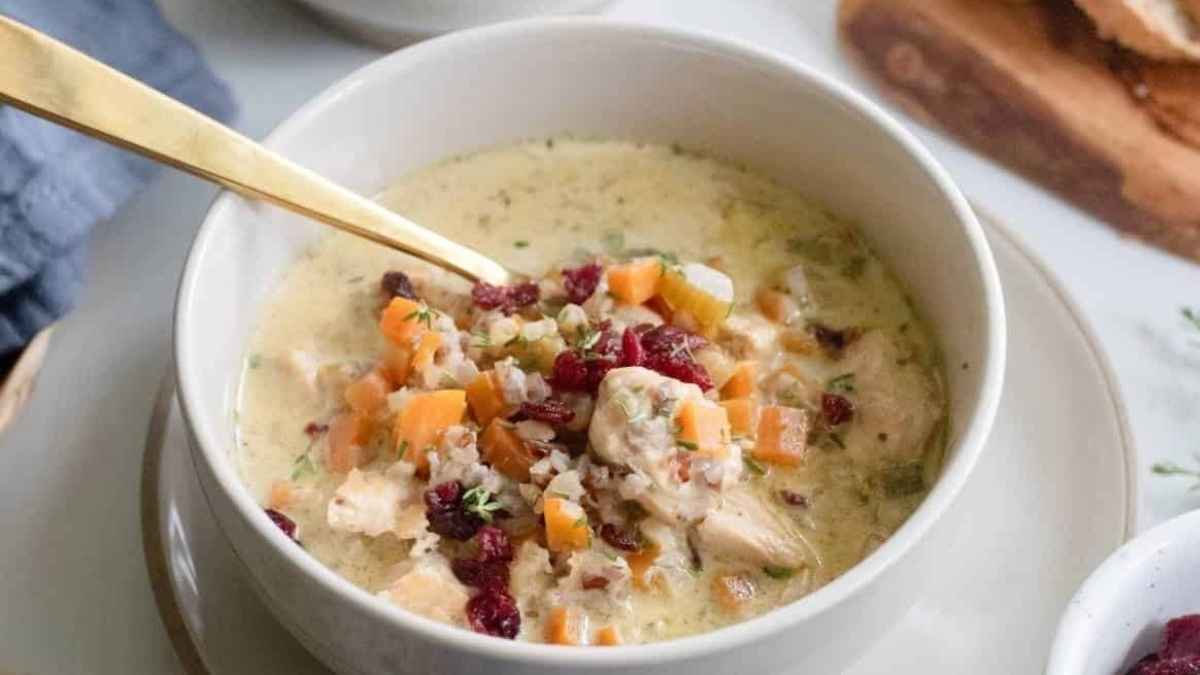 Cozy Autumn Wild Rice Soup.