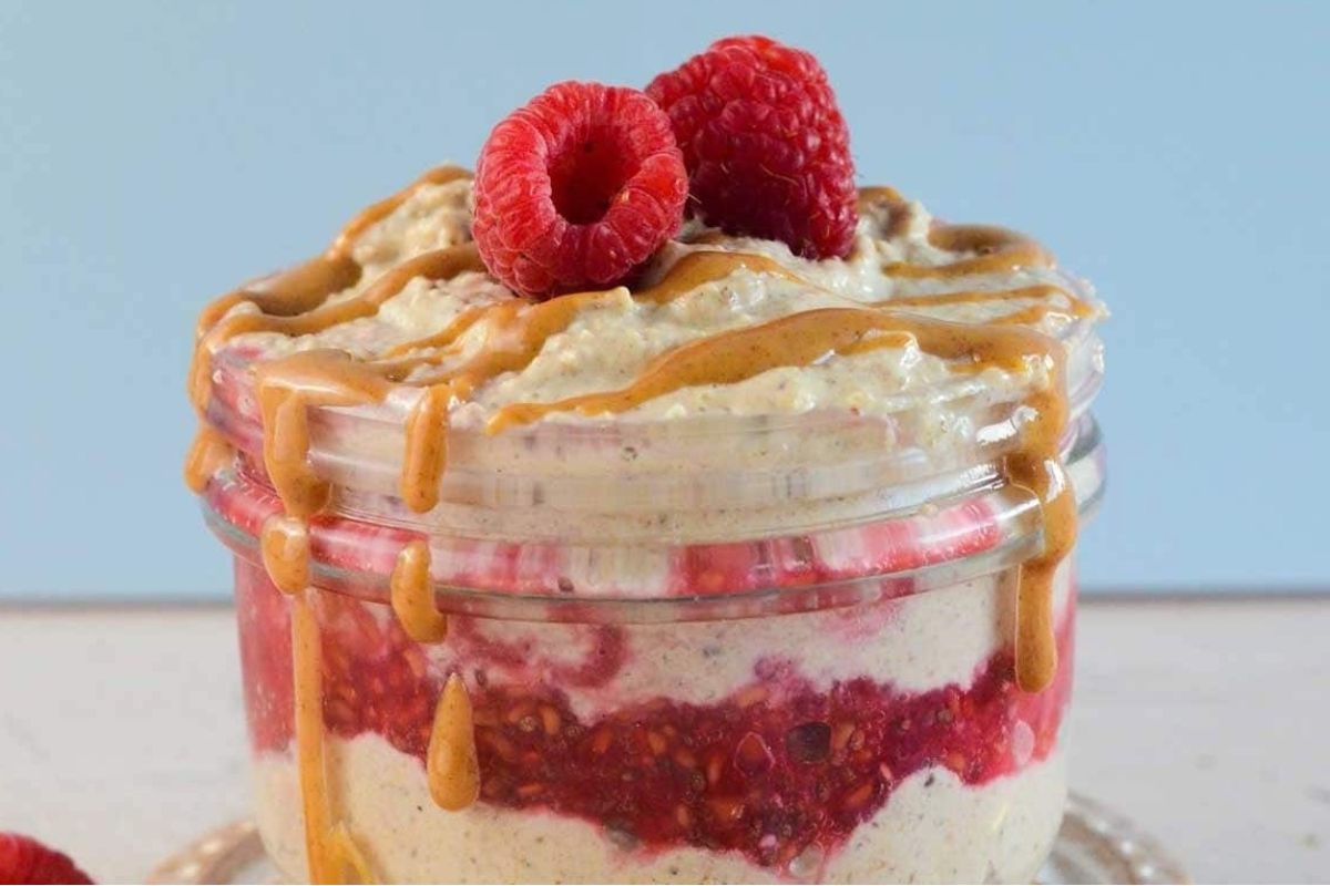 Creamy Blended Overnight Oats Pb J