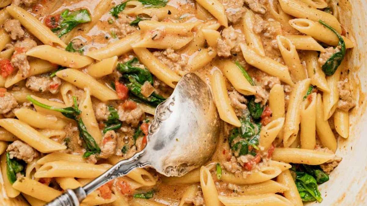 Creamy Sausage Pasta.