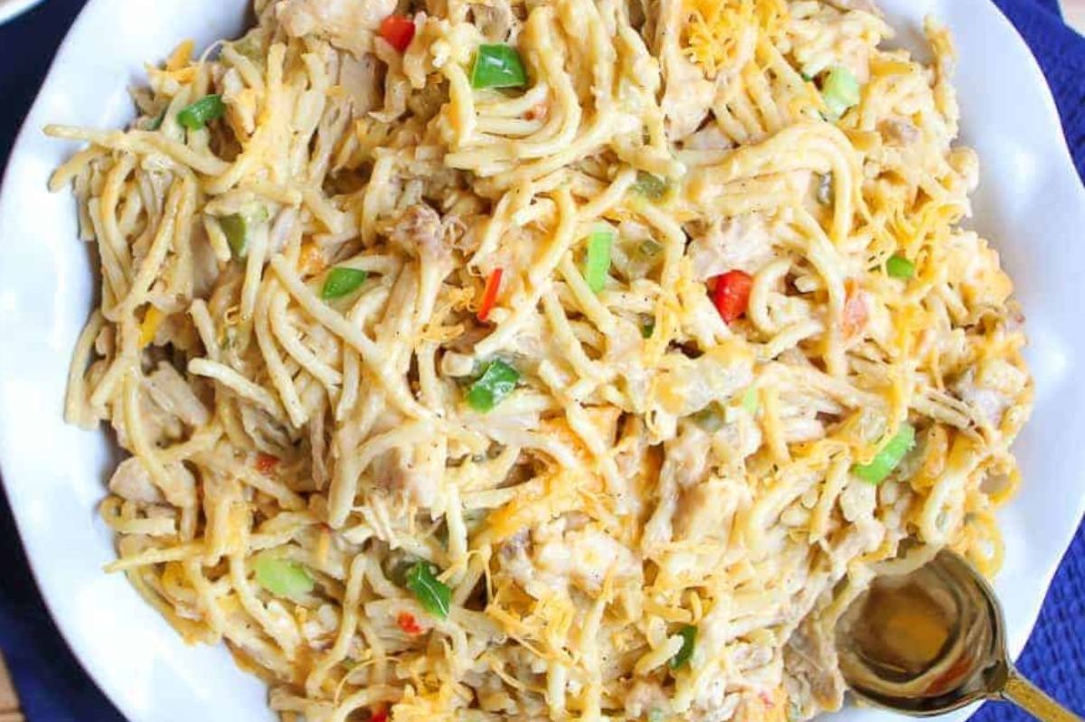 Creamy Southern Chicken Spaghetti