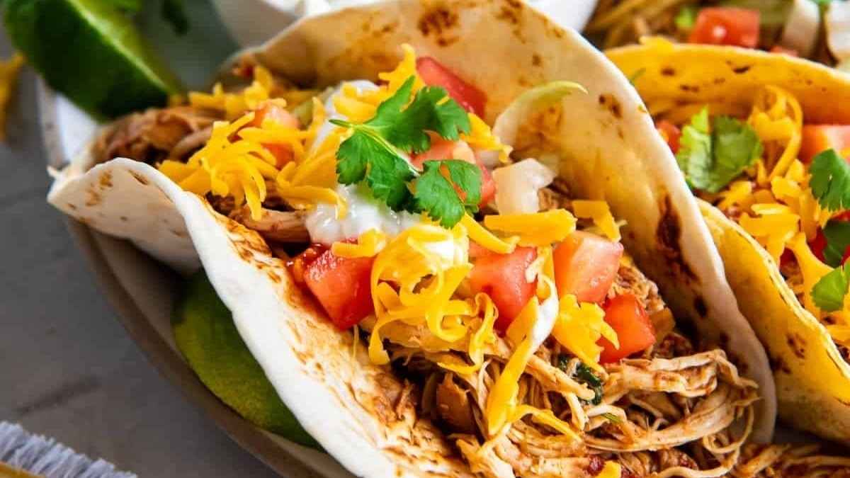 Crock-Pot Chicken Tacos. 