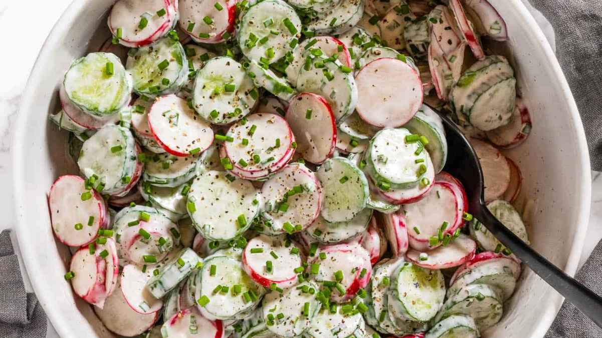 Cucumber Radish Salad.