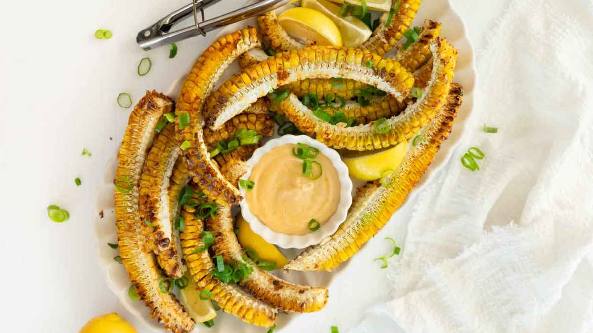 Easy Air Fryer Corn Ribs. 