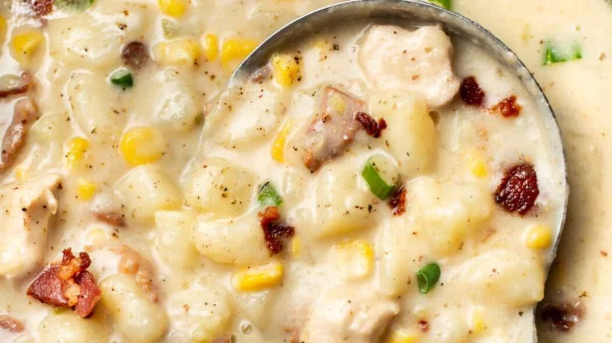 Easy Chicken and Corn Chowder.