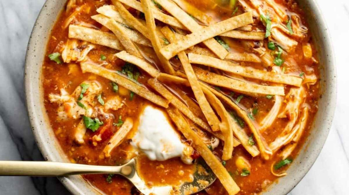 Easy Chicken Tortilla Soup. 