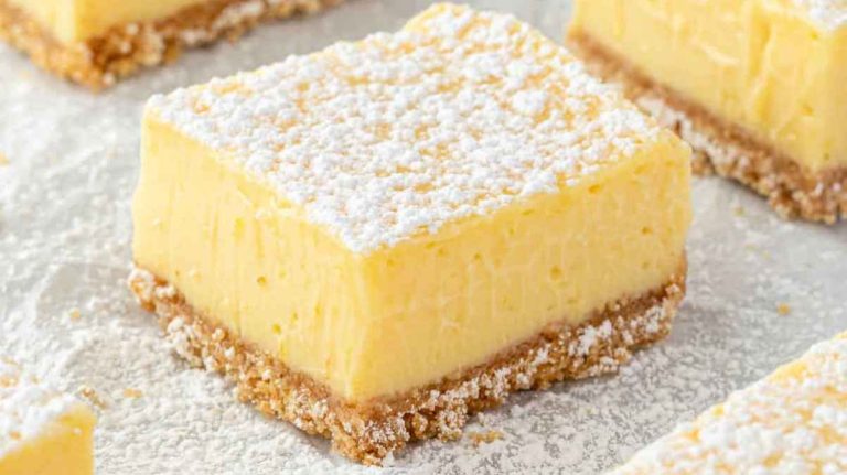 Easy Lemon Bars with Graham Cracker Crust.