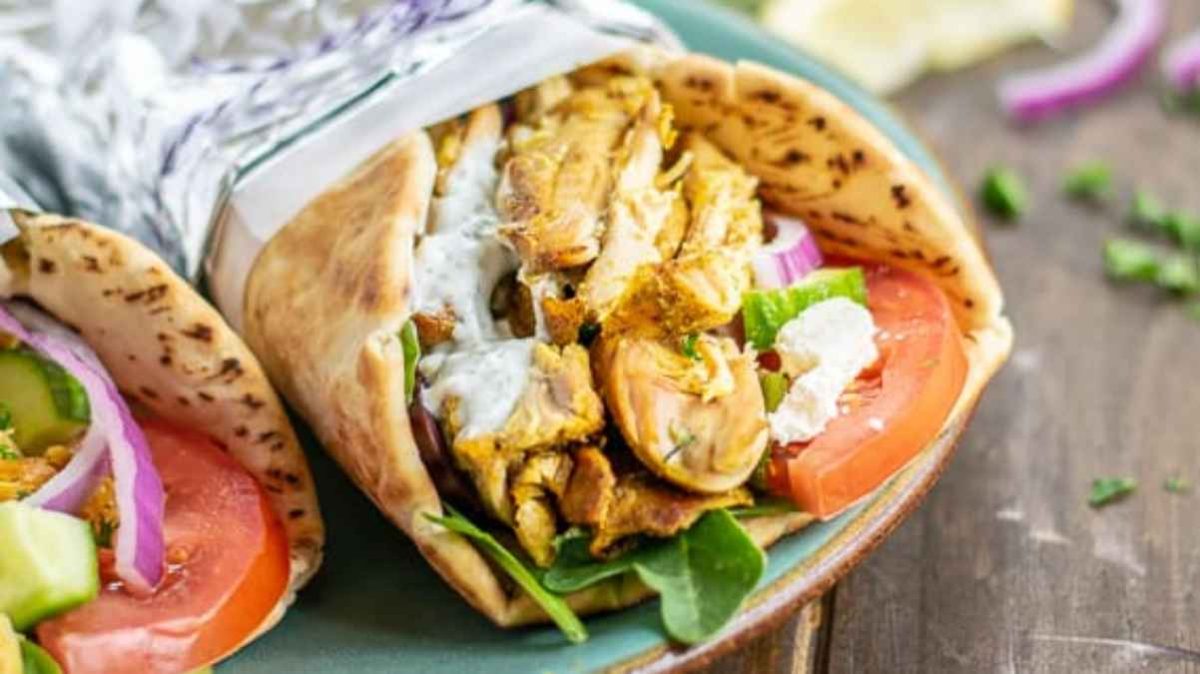 Easy Slow Cooker Chicken Shawarma. 
