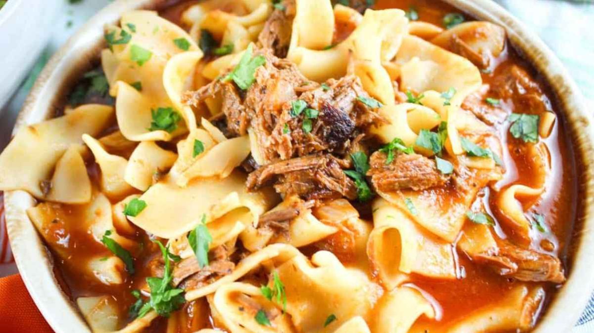 Easy Stovetop Beef & Noodles. 