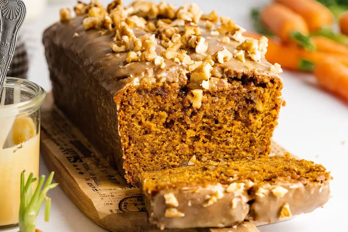 Easy Vegan Carrot Cake Loaf