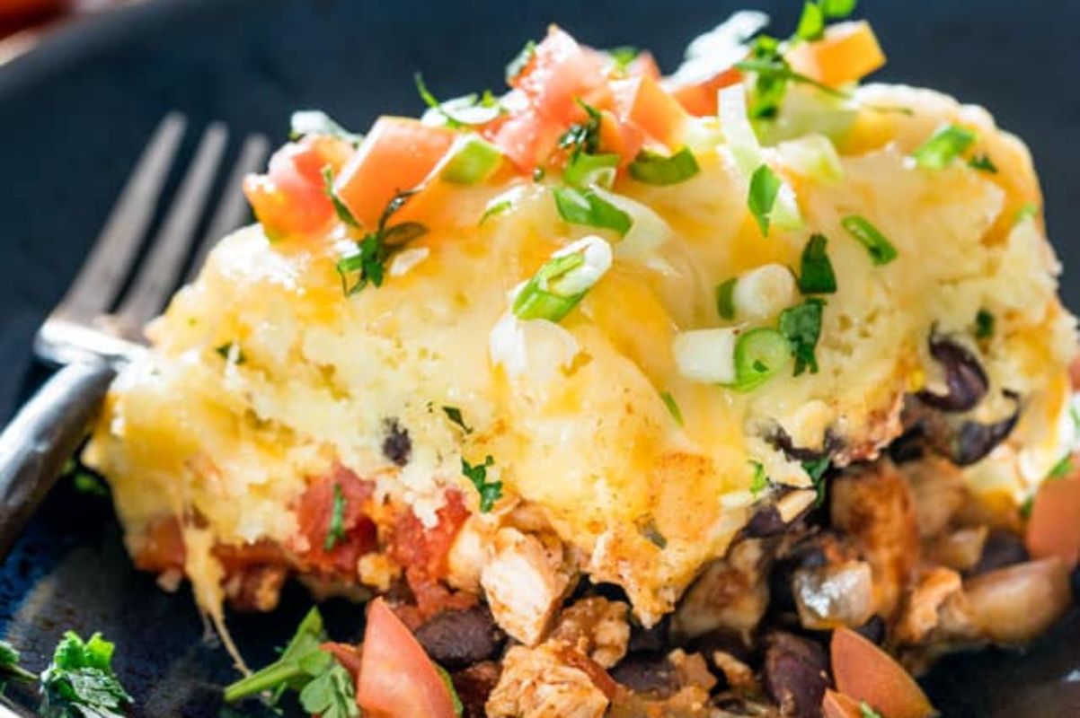 Fiesta Chicken Skillet Cobbler