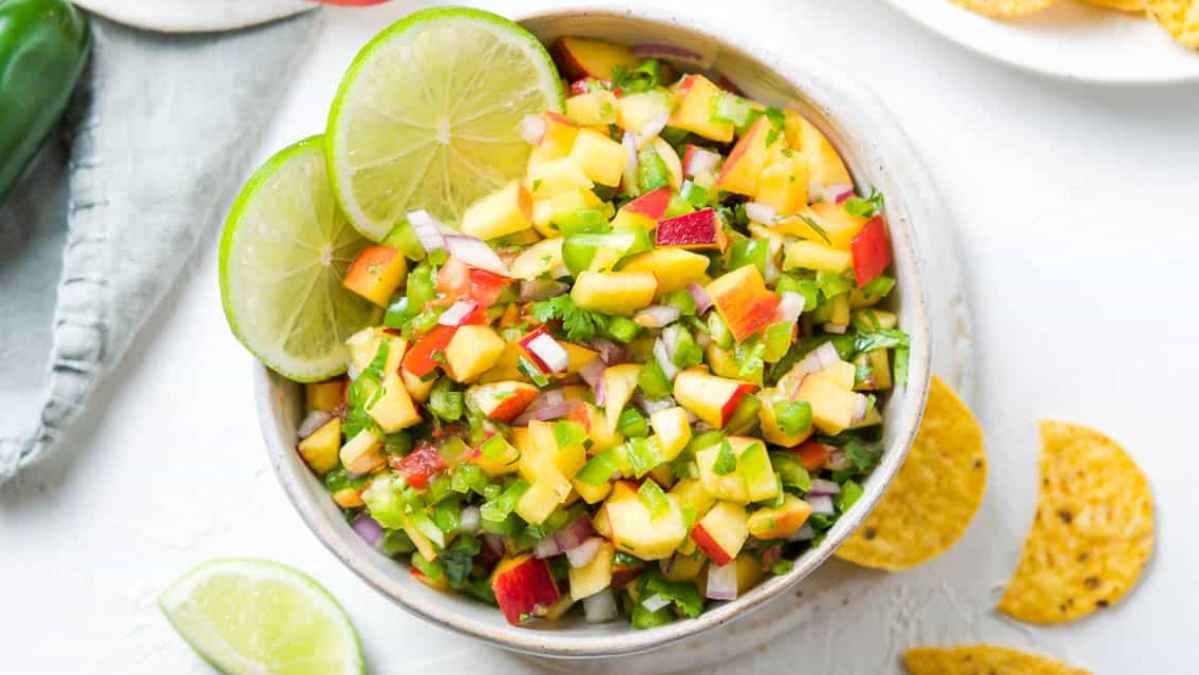 Fresh Peach Salsa. 