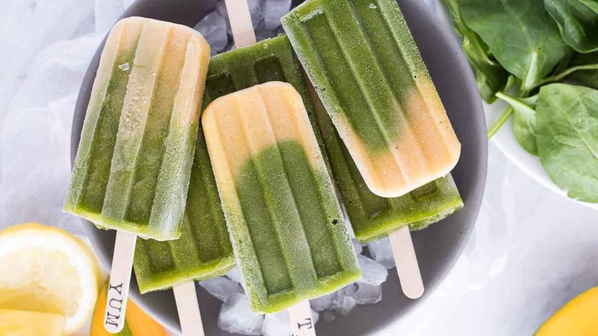 Green Machine Popsicles. 