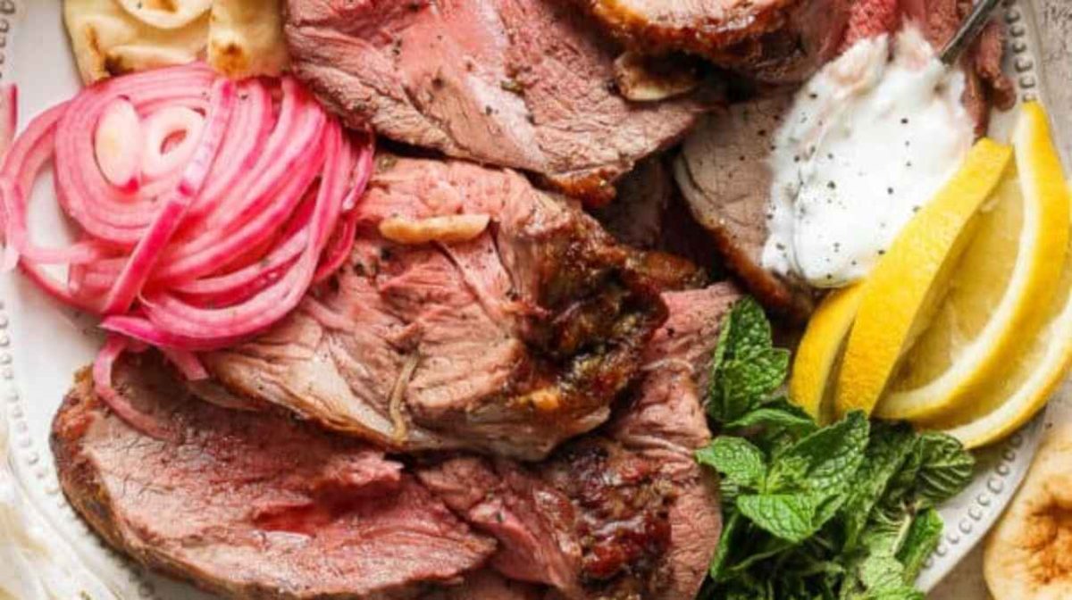 Grilled Leg Of Lamb. 