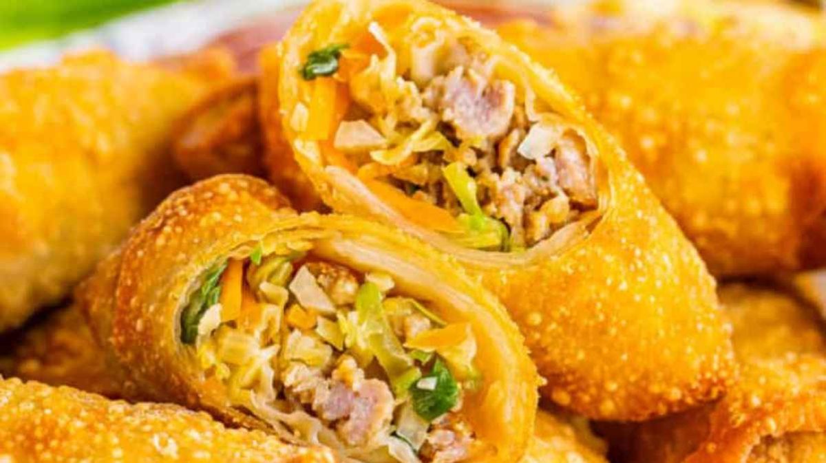Ground Pork Egg Rolls. 