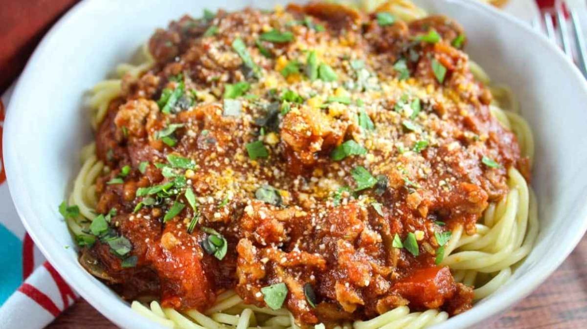 Ground Pork Spaghetti.