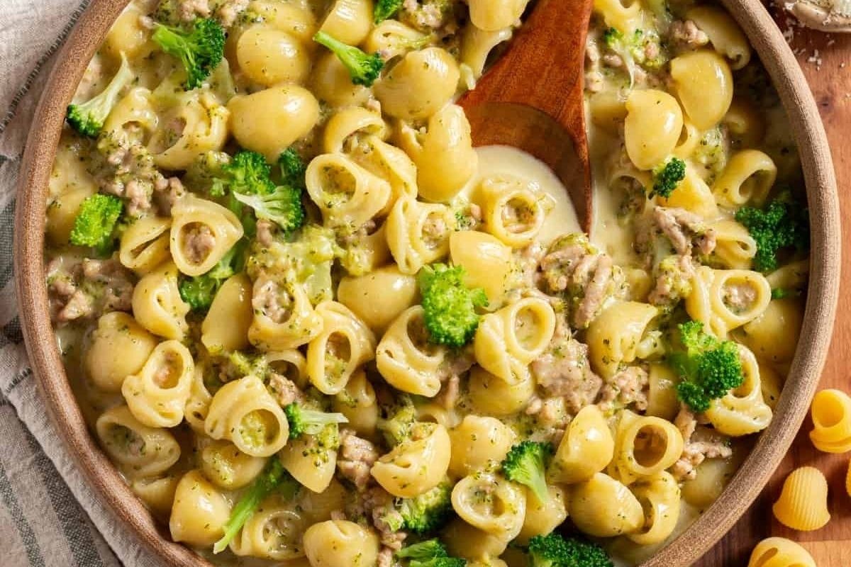 Ground Turkey Pasta With Broccoli