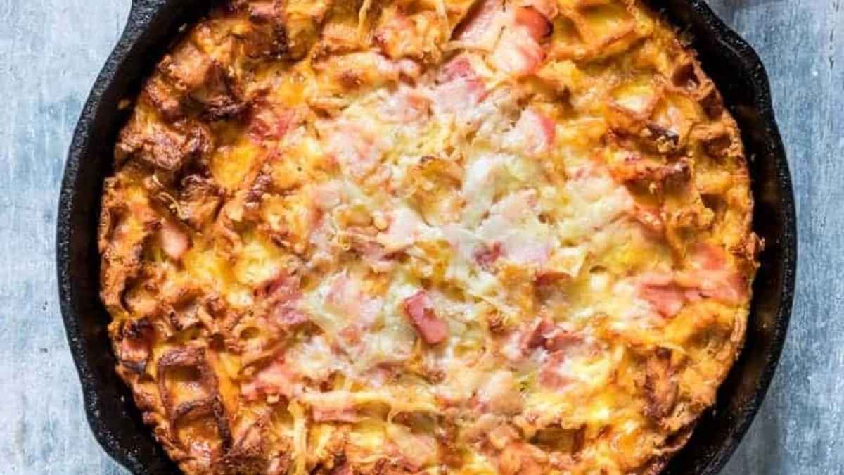 Ham Breakfast Casserole. 