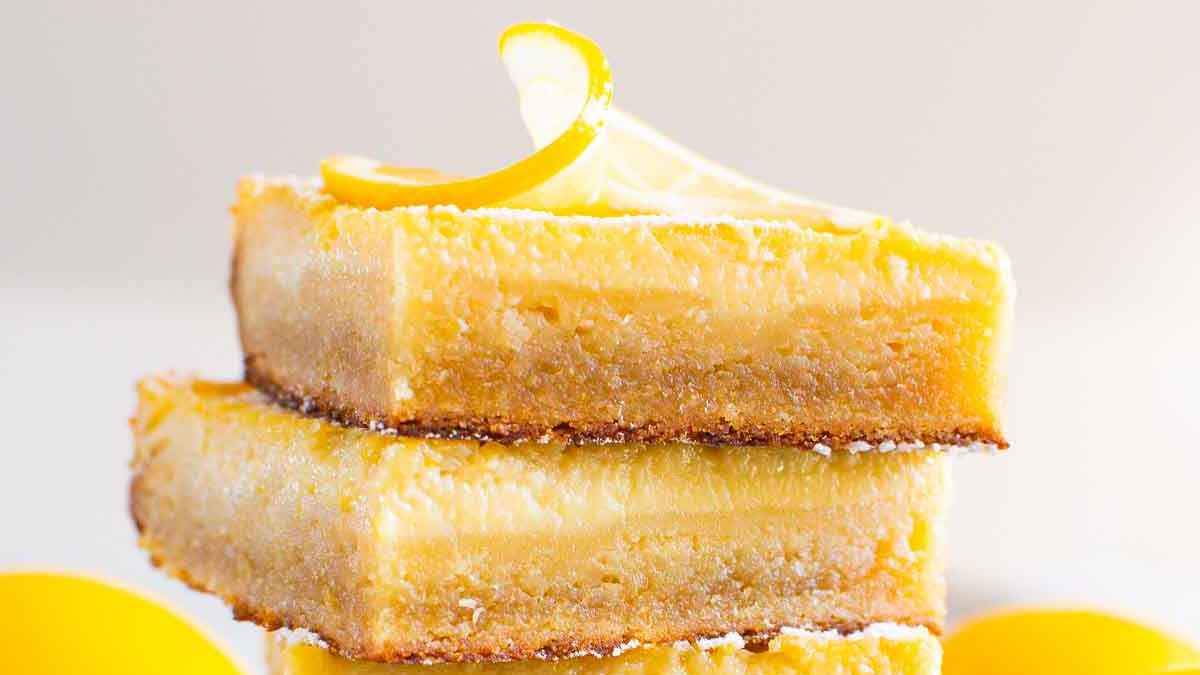 Healthy Lemon Bars. 