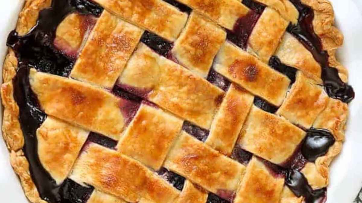 Homemade Blueberry Pie.