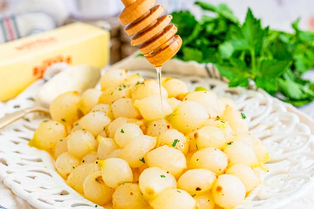 Grandma’s Honey Glazed Onions.
