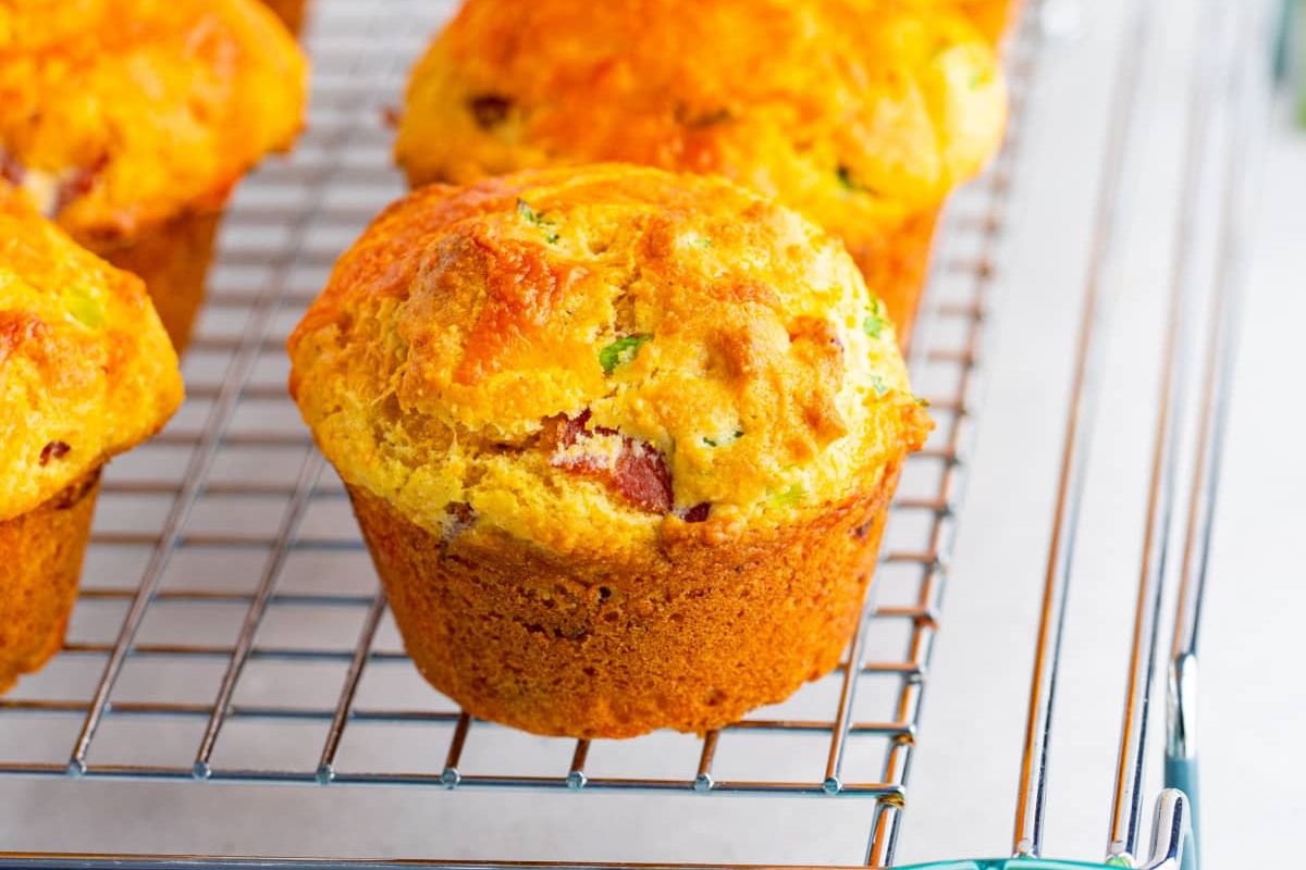 How to Make Corn Muffins with Bacon Cheese and Onion
