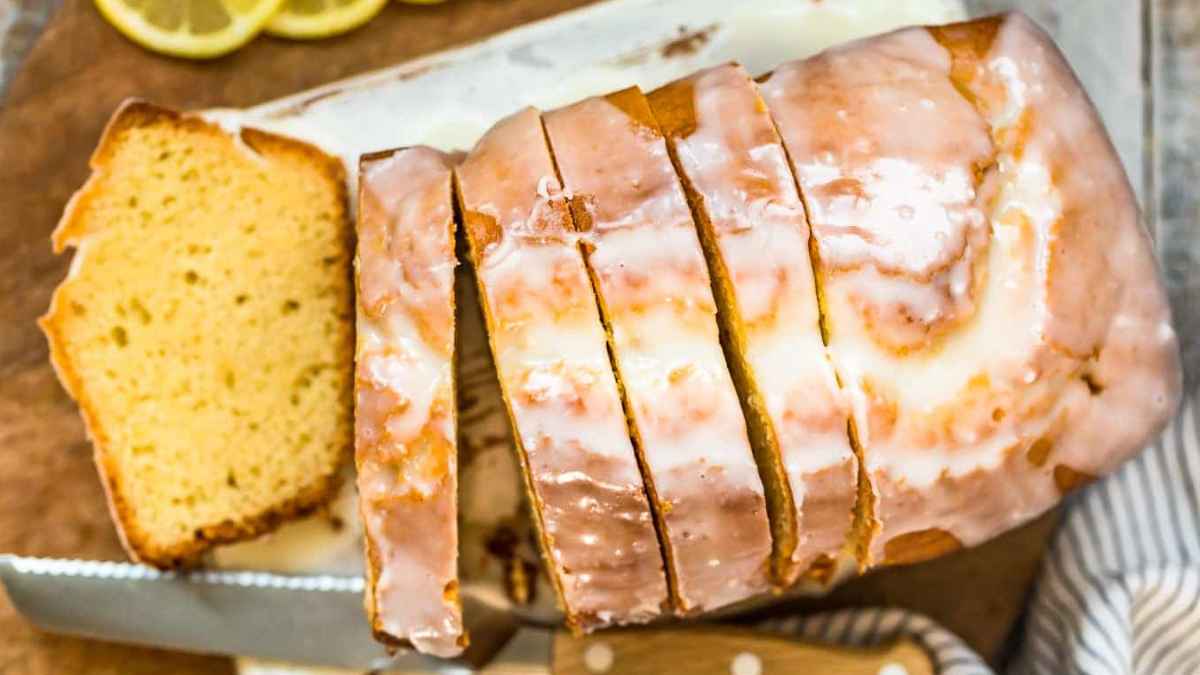 Iced Lemon Loaf Cake Recipe.