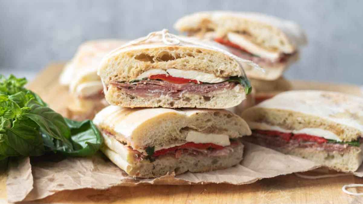 Italian Pressed Sandwich. 