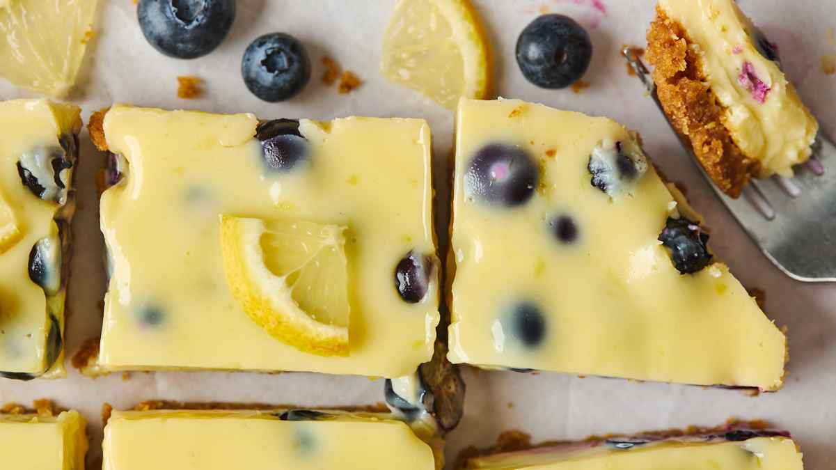 Lemon Blueberry Bars. 