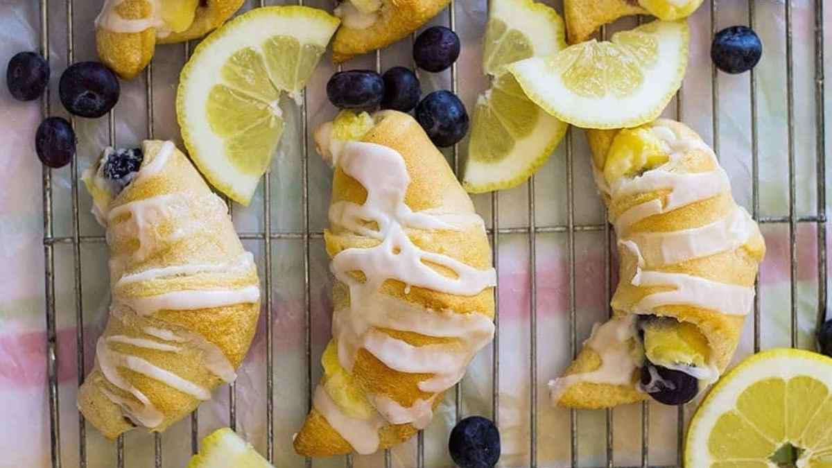 Lemon Blueberry Cheesecake Crescent Rolls.