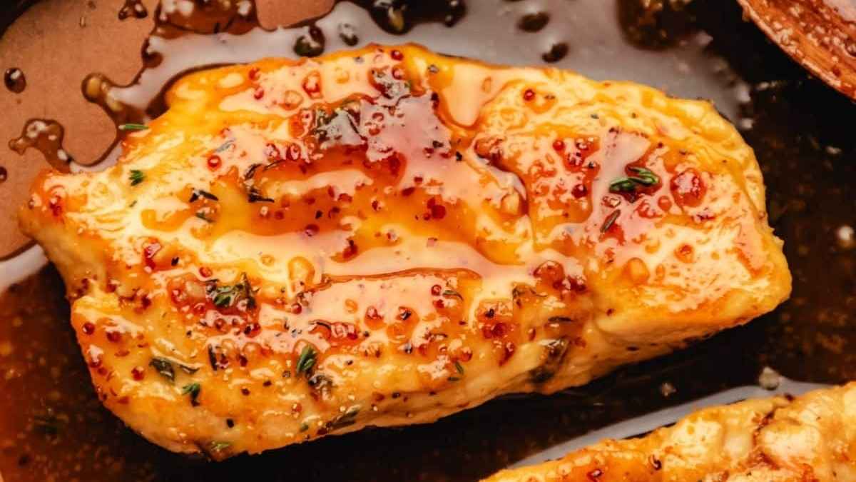 Maple Mustard Glazed Chicken. 