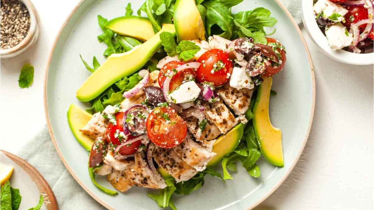 Mediterranean Chicken Salad. 